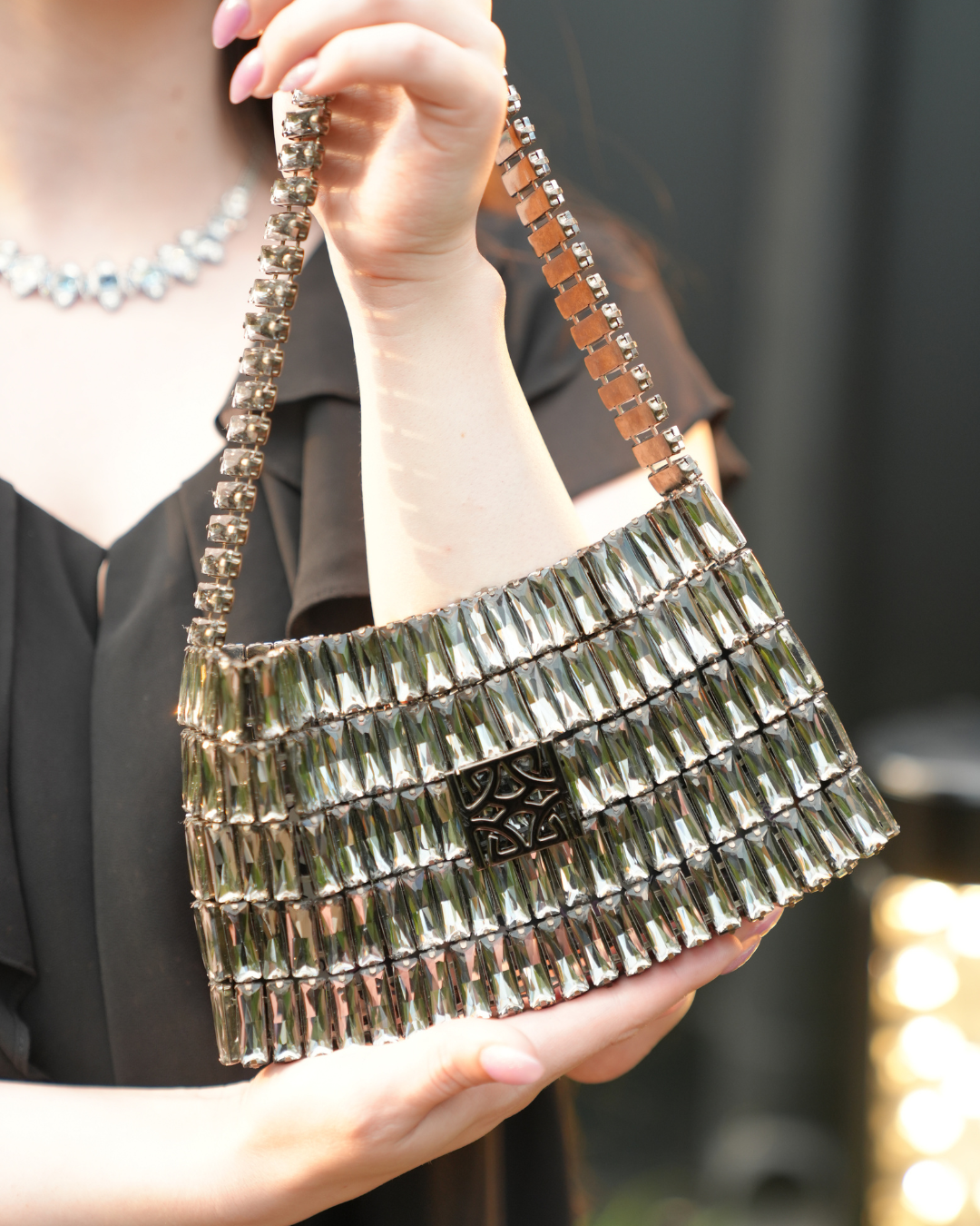 Golden Hour – Gold Crystal Clutch